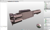  – Modello 3d dell’attuatore in <em>hyper</em>MILL CAD